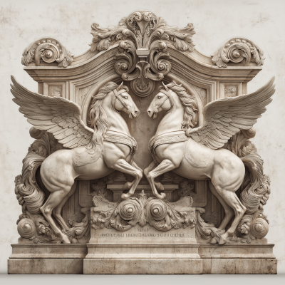 Roman Horses Sculpture