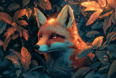 Fox in a Leafy Haven