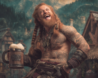 Viking Berserker in a Tavern