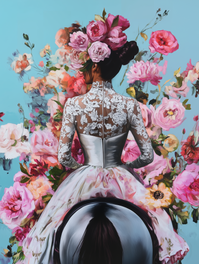 Floral Fashion on Horseback