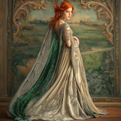 Emerald and Diamond Gown