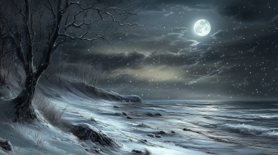 Desolate Winter Beach
