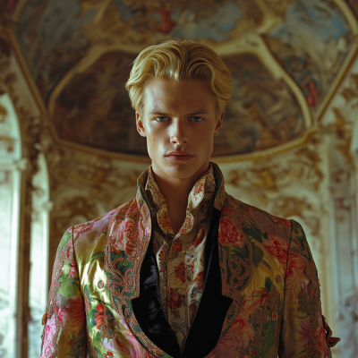 Dapper Gentleman in Rococo Ballroom