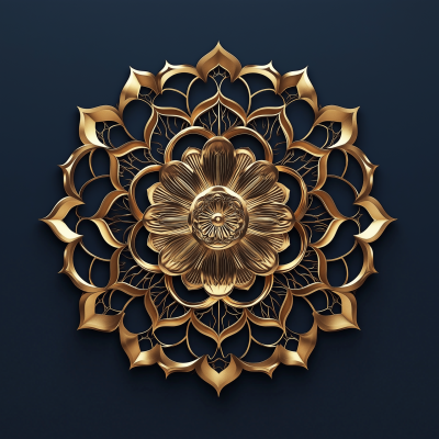 Golden 3D Mandala