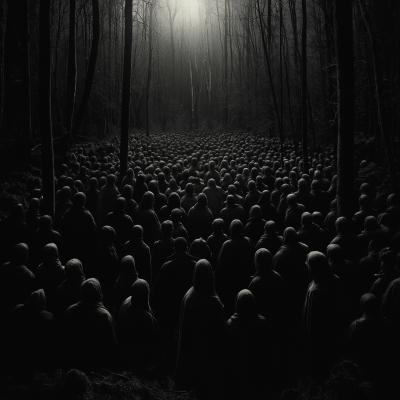 Crowd in the Woods