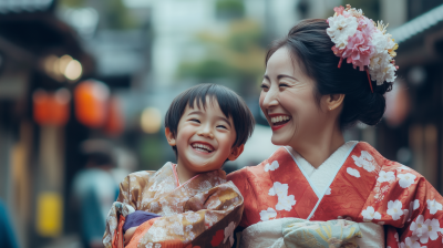 Japanese Smiling Family