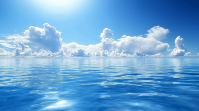 Dramatic Sky Over Blue Sea
