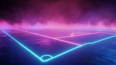 Neon Soccer Field