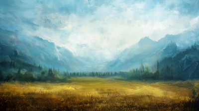 Painted Canvas Landscape