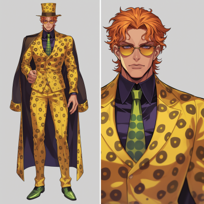 Fashionable Man with Orange Hair