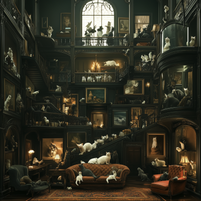 Cats in the Mansion