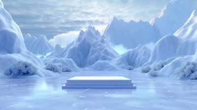Majestic Ice Mountain Range