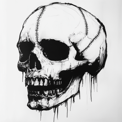 Skull Stitched Together