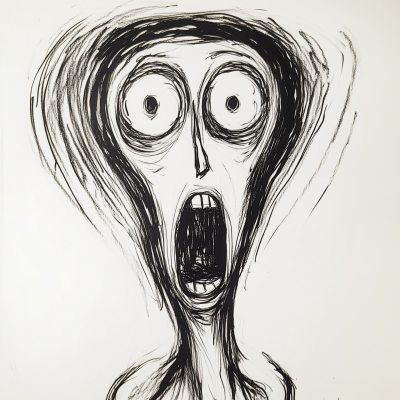 Munch Style Doodle