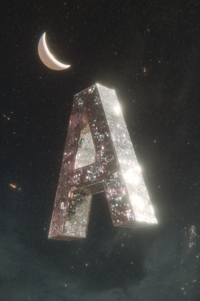 Floating Disco Letter A