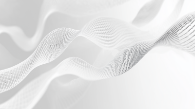 Abstract White Wave with DNA Background