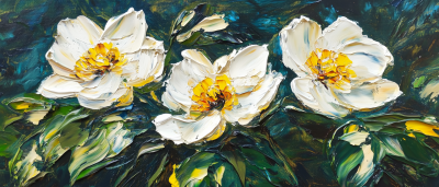 Vibrant Floral Impasto