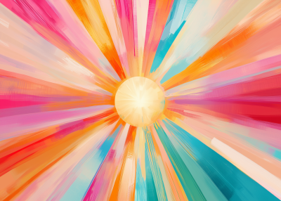 Vibrant Abstract Sun