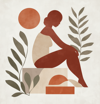 Minimalist Abstract Female Figure