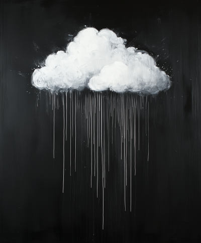 Fluffy Cloud with Rain