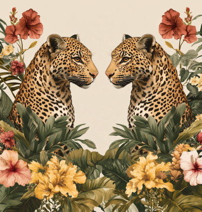 Symmetrical Leopards in Tropical Setting