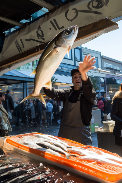 Fish Throwing at Pike Place Market