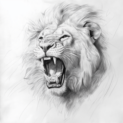 Roaring Lion Sketch