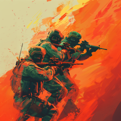 Colorful Wargame Soldiers