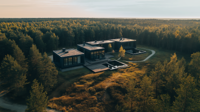 Panoramic View of Modern Villas