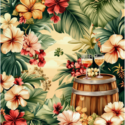 Tropical Floral Fabric Pattern