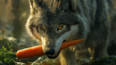Ravenous Wolf with Carrot
