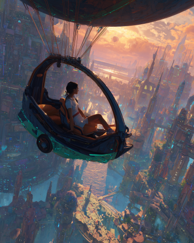 Futuristic Autonomous Car City