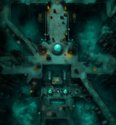 Overhead Sci-Fi Battleground