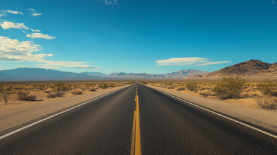 Mojave Desert Road View