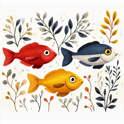 Minimalist Fish Illustration