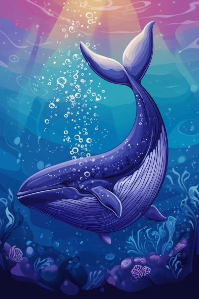 Cute Whale Illustration
