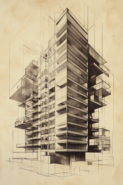 Architectural Apartment Building