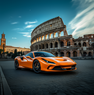 Ferrari F8 at the Colosseum