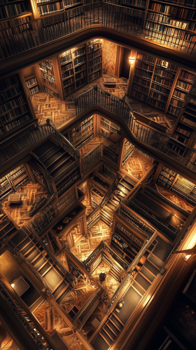 Majestic Library from Above