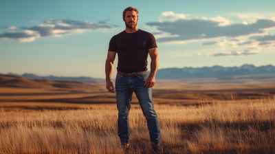 Rugged Cowboy in Wyoming