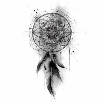 Dream Catcher Mandala Tattoo Design