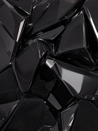 Black Poligonal Aero Glass