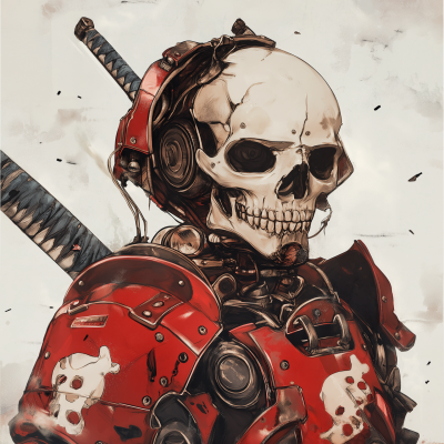 Anime Robot Samurai Warrior