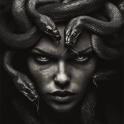 Realistic Portrait of Medusa