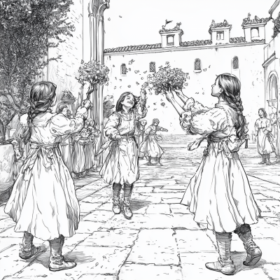 Beautiful Young Peasant Girls