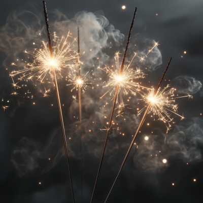 Colorful Fireworks Display