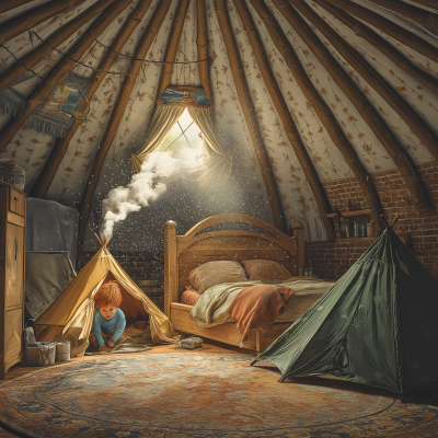 Cozy Yurt Interior