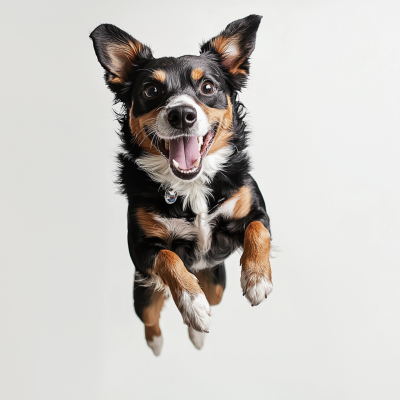 Joyful Dog Jumping