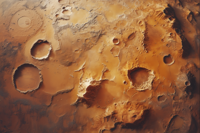 Aerial View of Mars Terrain