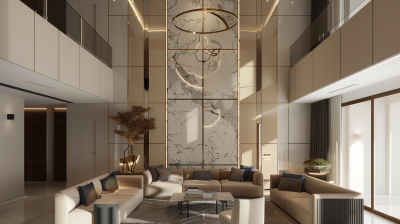 Modern Living Room Feature Wall